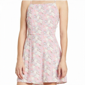 NWT Abound Floral Square Neckline A Line Mini Dress